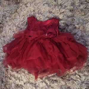Elegant Burgundy Lace Dress